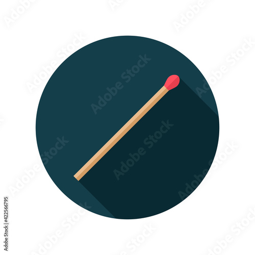Match with shadow. Vector illustration