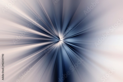 Abstract surface of radial blur zoom blue and gray tones. Abstract blue-gray background with radial, diverging, converging lines.