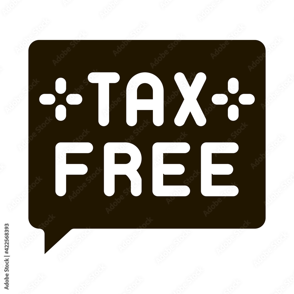 Tax Free Icon Vector Glyph Illustration Tax Free Icon Vector Glyph Illustration