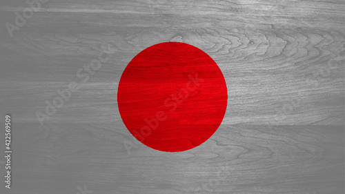 country flag painted on wood texture