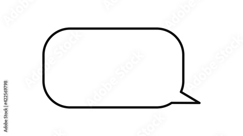 Chat bubble isolated on white background. The concept of social networking and online communication. Vector illustration