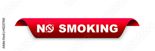No smoking banner. Stop smoke sign. Vector
