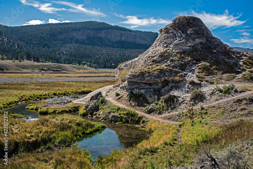 Landscape scenic in Yellowstone National Park.