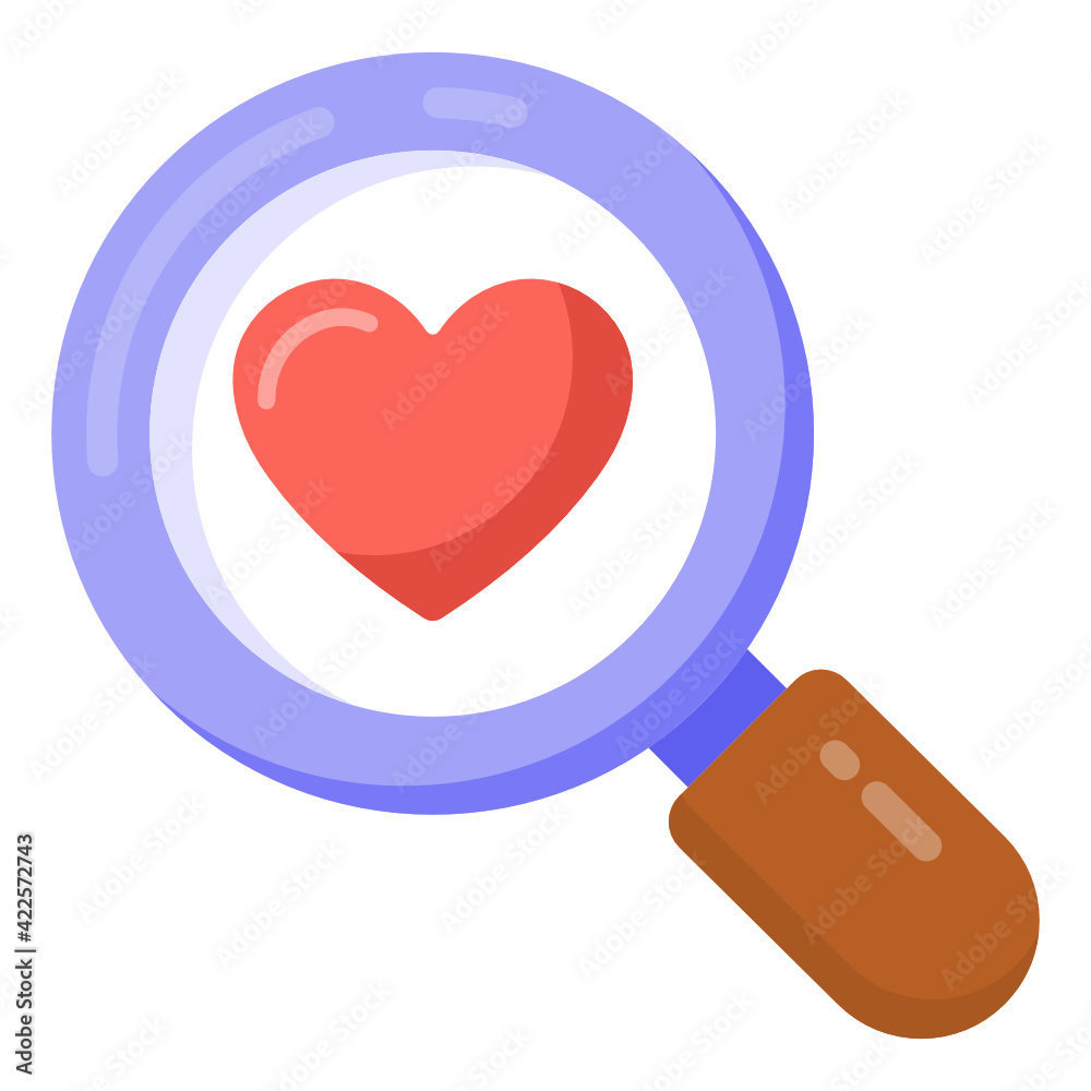 Searching love, flat design vector
Searching love, flat design vector