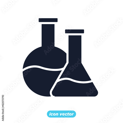 medical lab icon. test tube symbol template for graphic and web design collection logo vector illustration