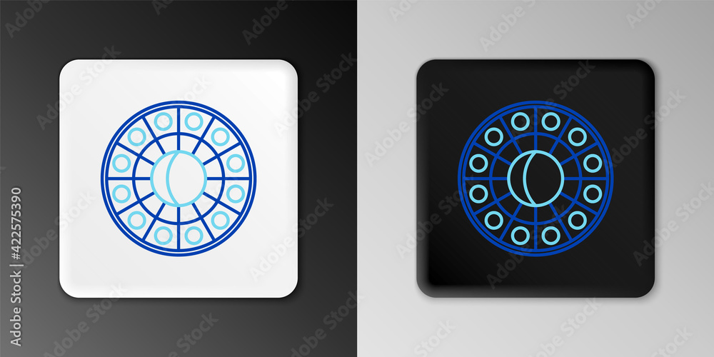 Line Astrology horoscope circle with zodiac icon isolated on grey background. Colorful outline concept. Vector Line Astrology horoscope circle with zodiac icon isolated on grey background. Colorful outline concept. Vector