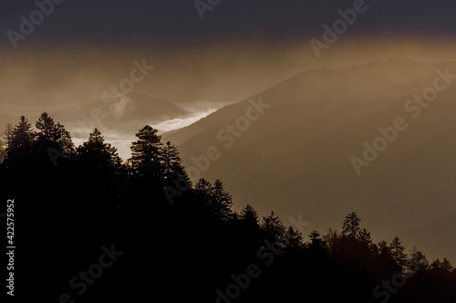 Wallpaper Mural time lapse of clouds over the mountains Torontodigital.ca
