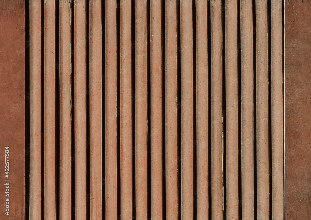 Part of modern interior with brown horizontal pattern texture of wooden shutters, casements or blinds background Part of modern interior with brown horizontal pattern texture of wooden shutters, casements or blinds background