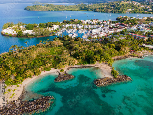 Les Trois-Ilets, Martinique, FWI - Aerial view of La Pointe du Bout and the Marina