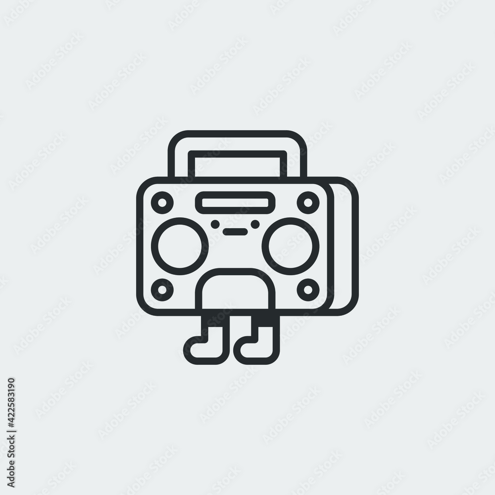 boombox icon vector sign symbol