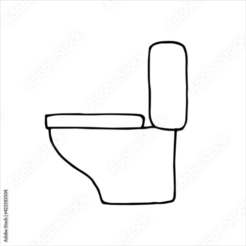 vector illustration simple doodle style doodle. toilet. hygiene, sanitation, lifestyle, plumbing.