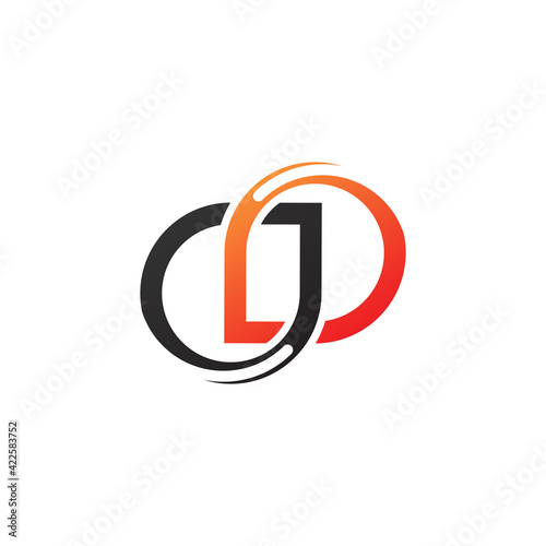 modern abstract circle logo vector