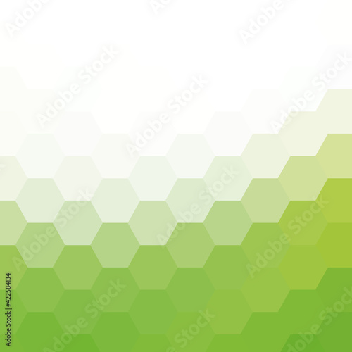 Modern background with green hexagons. Can be used in cover design, book design, website background.