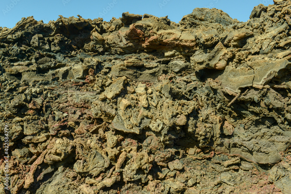 Volcanic landscape of Timanfaya national park at Lanzarote on Canary islands, Spain Volcanic landscape of Timanfaya national park at Lanzarote on Canary islands, Spain