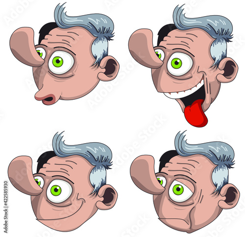Personnage avec diverses expressions