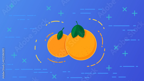 background with oranges