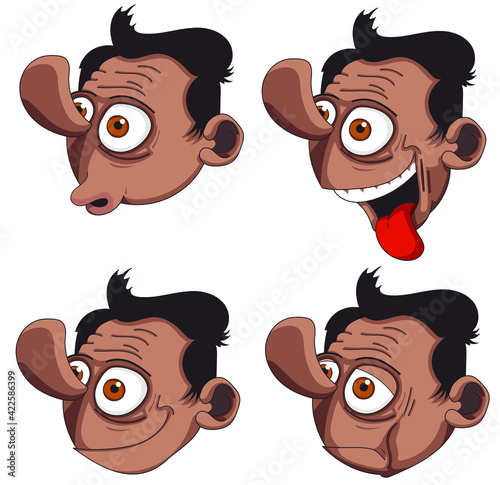Personnage avec diverses expressions