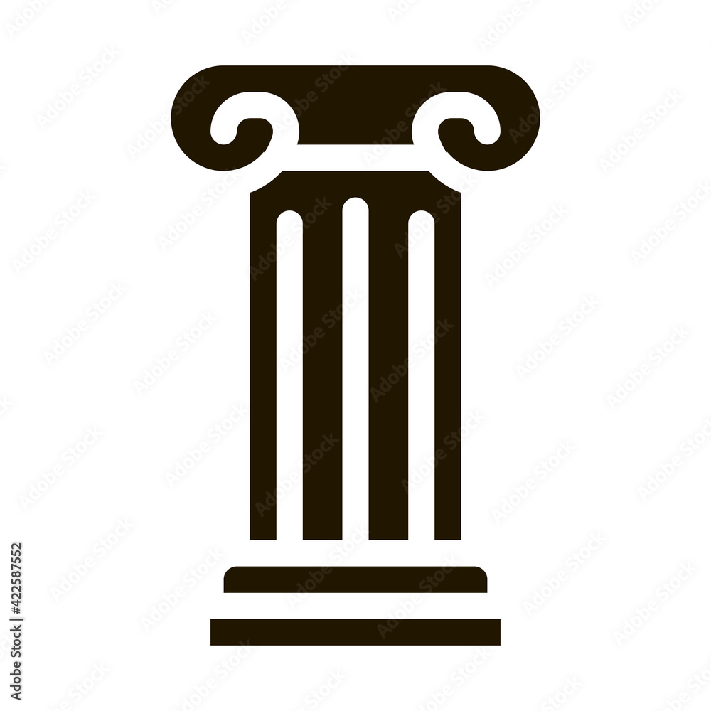 Antique Column Icon Vector Glyph Illustration Antique Column Icon Vector Glyph Illustration