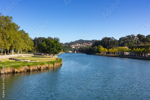 river in the city of pontevedra in galicia, spain