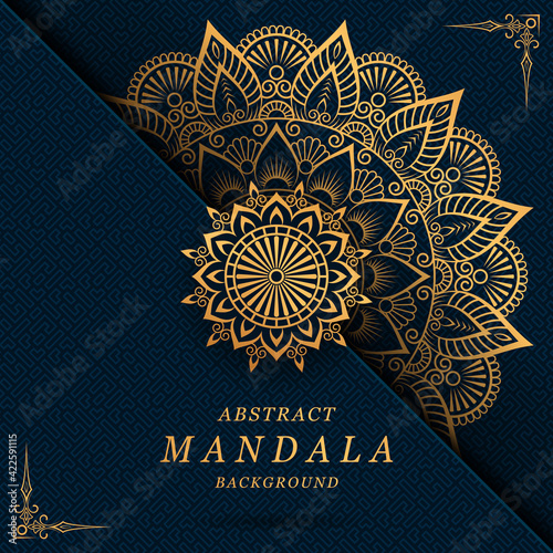 abstract mandala with gorgeous arabesque pattern style background for cover, print, card, poster, banner, brochure