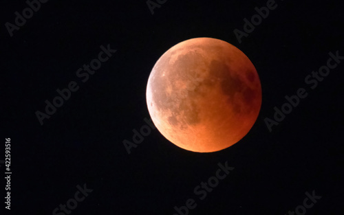 Lunar Eclipse - Moon in Red Colour