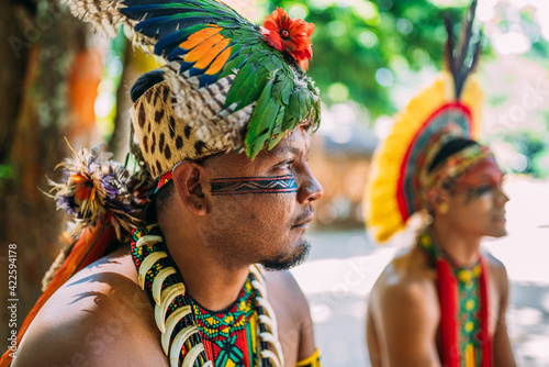 Photography Chief of the Pataxó tribe