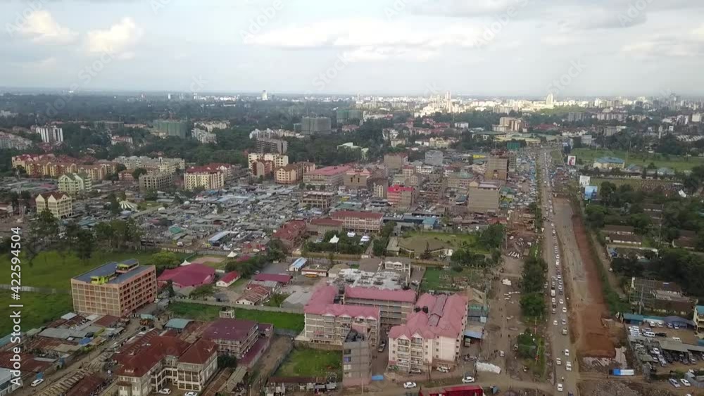 Arial view of Africa informal settlement in Africa-Kenya Arial view of Africa informal settlement in Africa-Kenya
