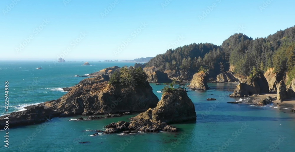 Naklejka premium Oregon Coast High Definition Beautiful Nature Wallpaper 