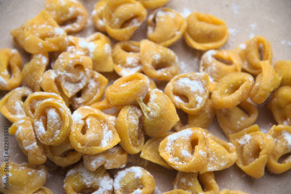 Handmade Cappelletti a form of tortellini from Romagna of Emilia Romagna Handmade Cappelletti a form of tortellini from Romagna of Emilia Romagna
