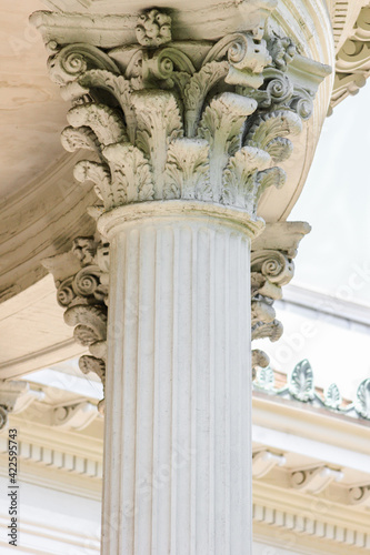 Close up detail of an ornate column