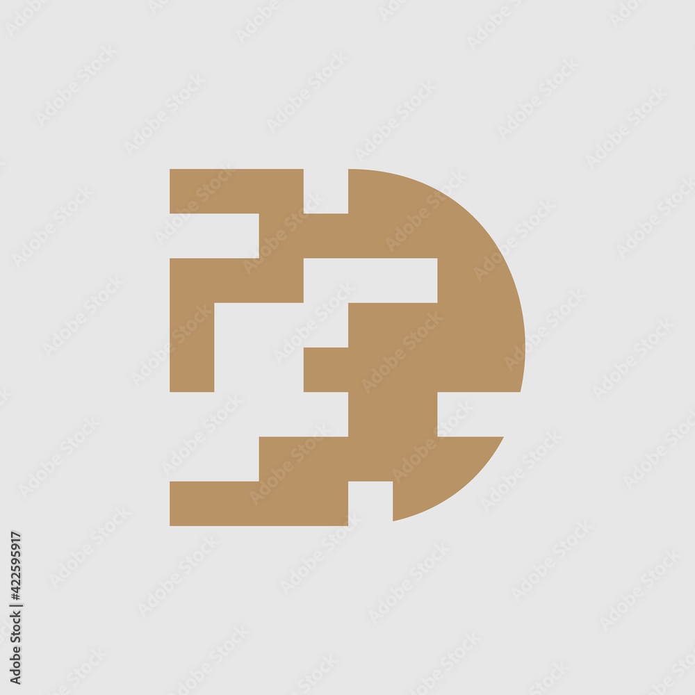 Obraz premium Letter D logo. Icon design. Template elements - vector sign