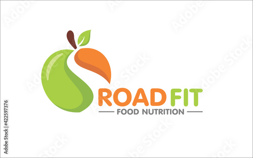 Illustration vector graphic of health diet nutrition concept Logo Design template