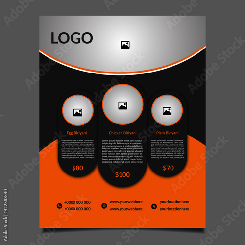 Biryani Restaurant Flyer Template