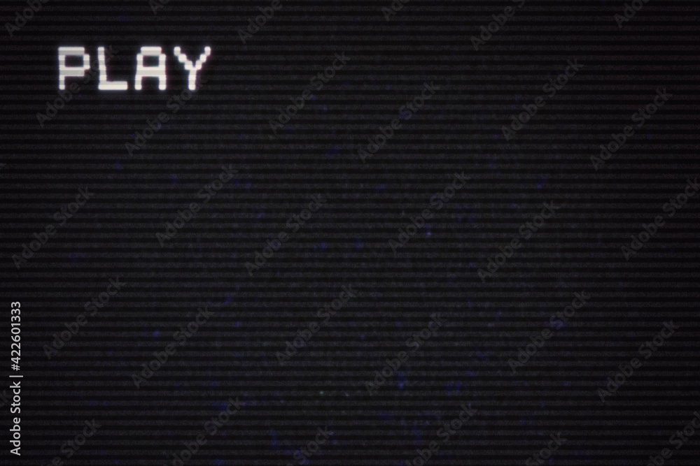 Intentional distortion, noise and scanlines the blank screen of an old