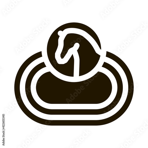 Hippodrome Track Icon Vector Glyph Illustration