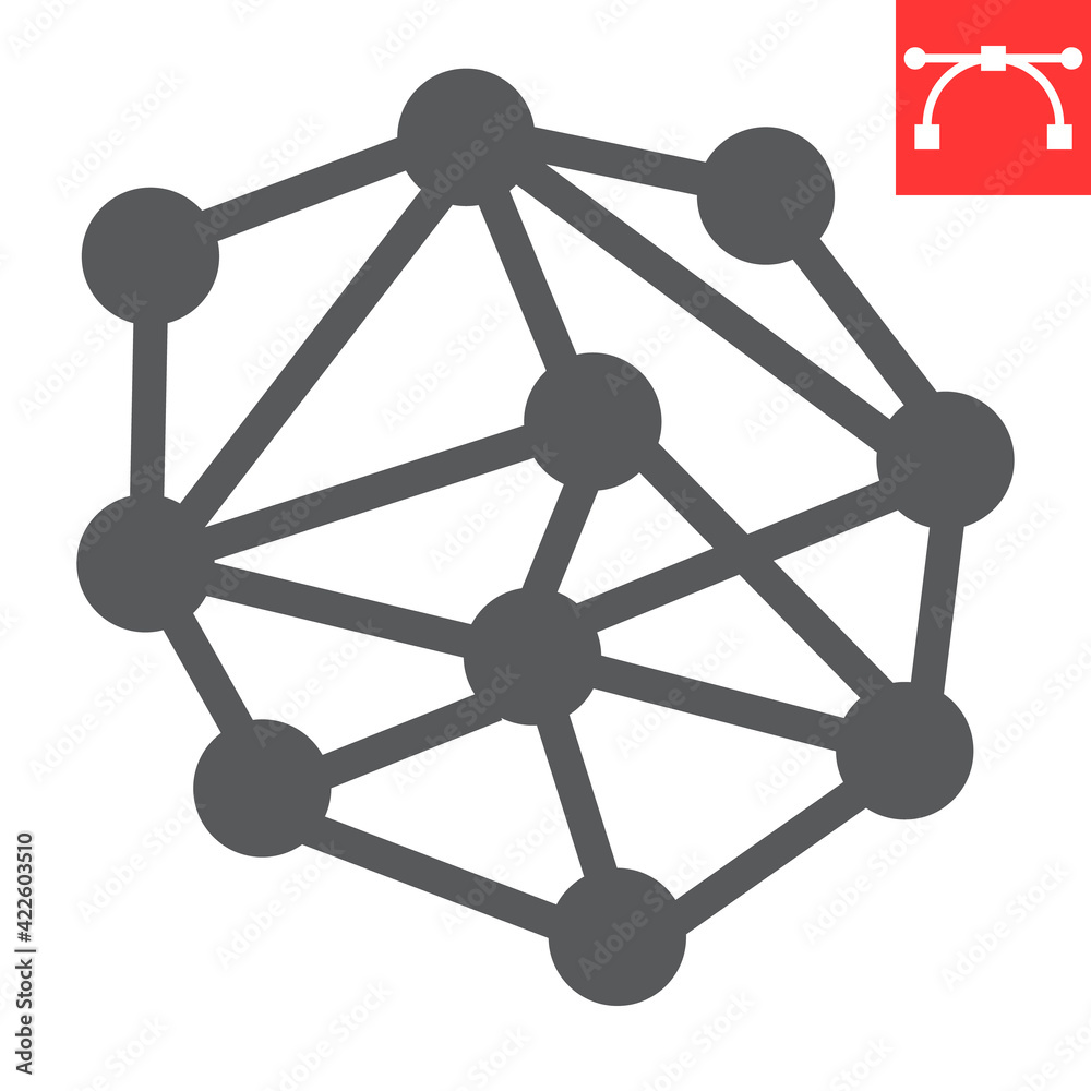Distributed network glyph icon, connect and marketing, distribution network vector icon, vector graphics, editable stroke solid sign, eps 10. Distributed network glyph icon, connect and marketing, distribution network vector icon, vector graphics, editable stroke solid sign, eps 10.