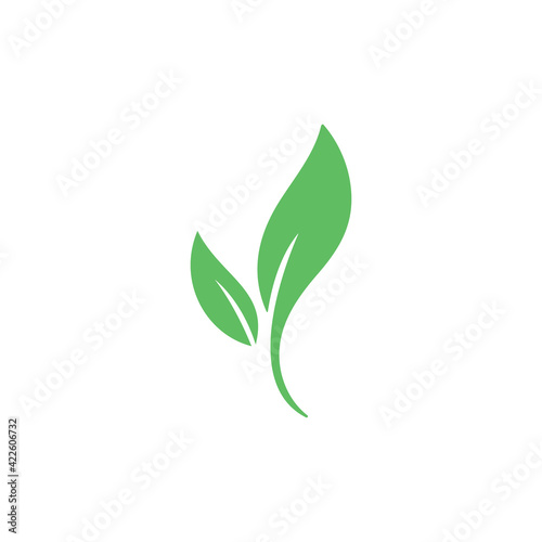 Plant and leaves icon. Leaf symbol of ecology  enviroment and nature. Vegetarian and vegan pictogram design.