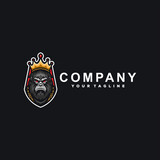 king gorilla gaming logo design