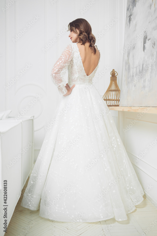 portrait of beautiful blonde bride with fashion hairstyle and make-up portrait of beautiful blonde bride with fashion hairstyle and make-up
