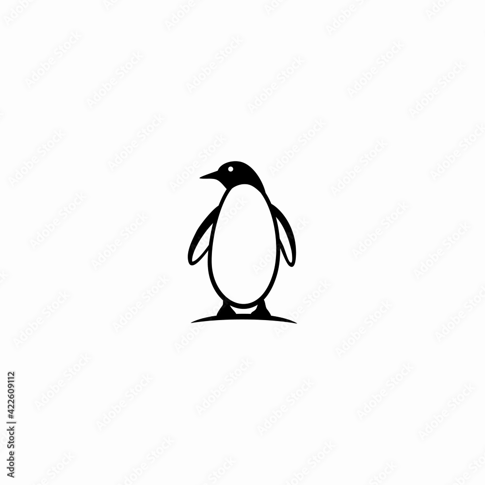 Fototapeta premium Cute penguin icon logo illustration