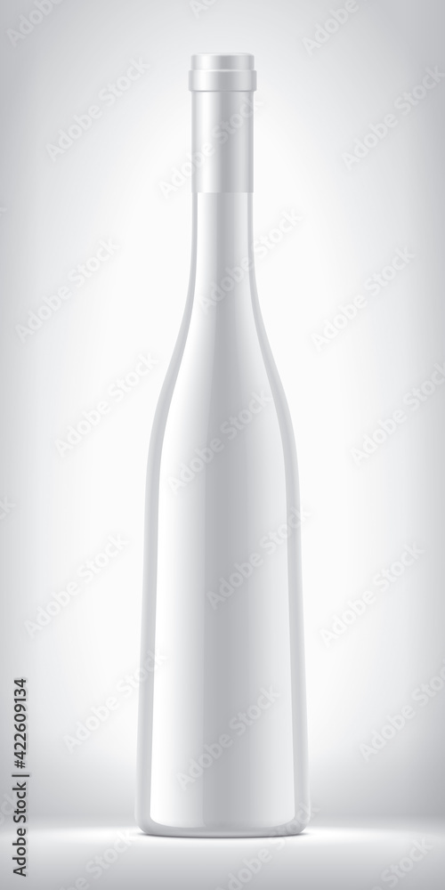 Non-transparent Bottle on background. 