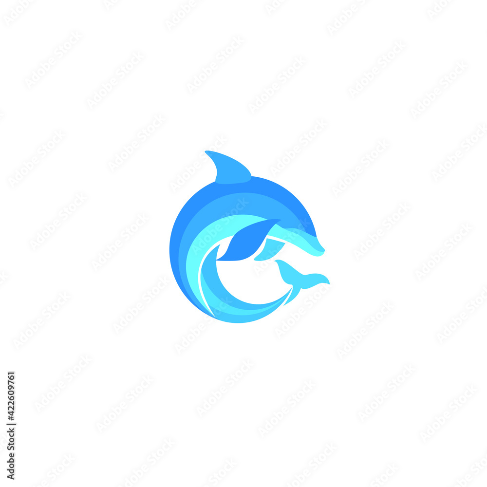Vector illustration of a dolphin logo icon
Vector illustration of a dolphin logo icon