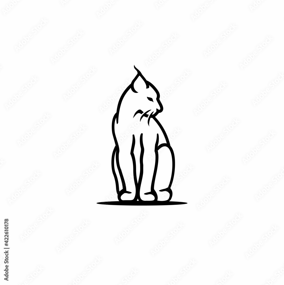Fototapeta premium lynx icon logo icon vector illustration