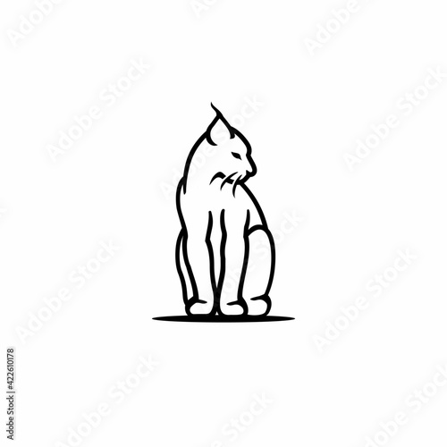 lynx icon logo icon vector illustration