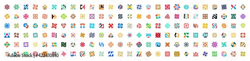 Abstract logos collection. Geometrical abstract logos. Icon design
