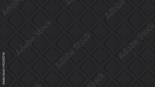 Neumorphism vector background. Minimal style black neumorphism website banner. Neumorphic UI UX interface design. Modern webdesign. Geometric black 3d wallpaper.