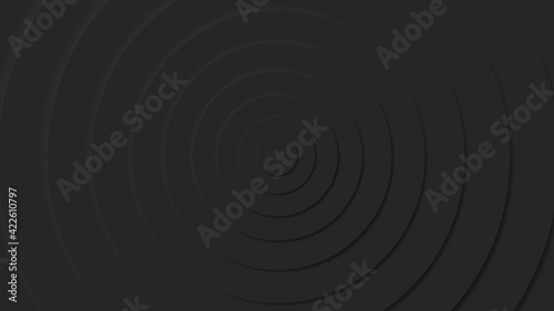 Neumorphism vector background. Minimal style black neumorphism website banner. Neumorphic UI UX interface design. Modern webdesign. Geometric black 3d wallpaper.