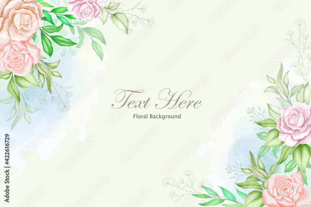 Naklejka premium Elegant floral background with beautiful flower