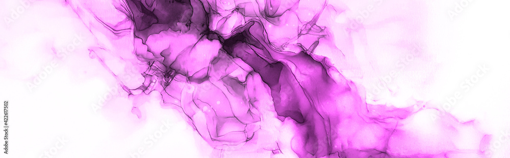 Obraz premium Woman alcohol ink.Gentle background for girl.