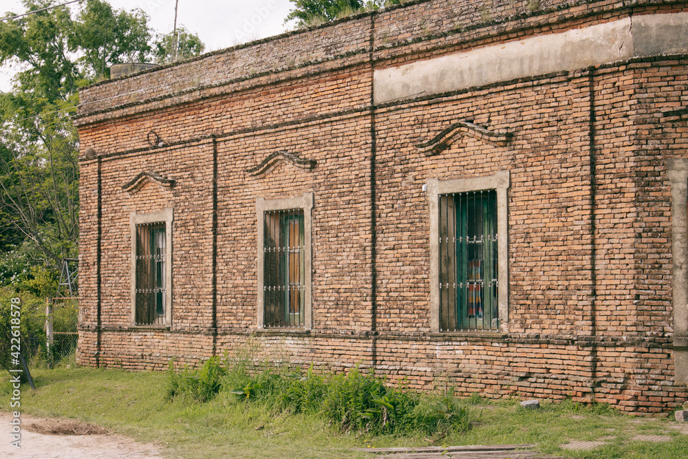 Details of a village at the side of the road in argentina